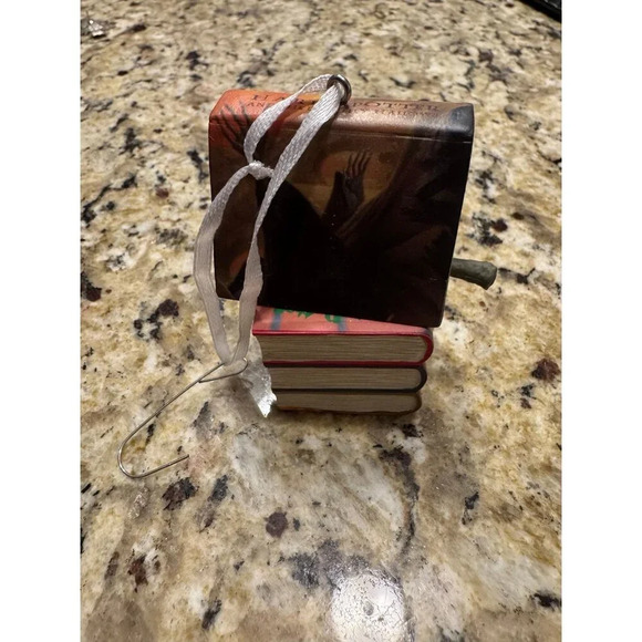 Hallmark Harry Potter Stacked Books with Wand Christmas Ornament, 2.23 x 2.75 - Picture 5 of 5